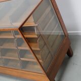 Vitrine de magasin ancienne en chêne et verre anglais, vers 1920-1930