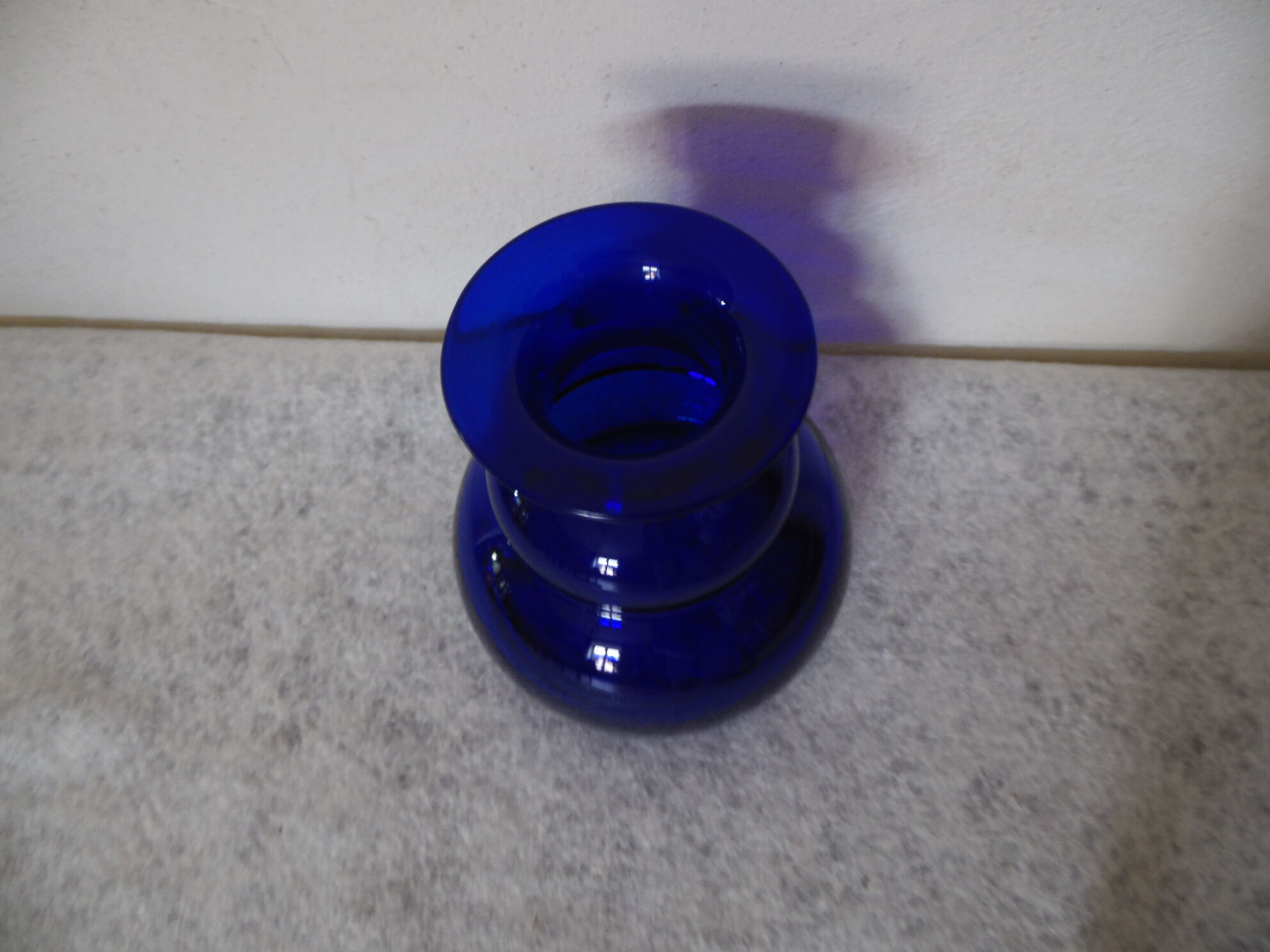 Cobalt blue blown glass vase