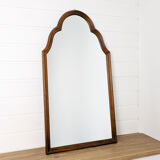 Miroir vintage en bois massif avec cadre sculpté ondulé