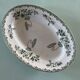 Plat ovale terre de fer fleurs Saint Amand