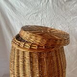 Vintage wicker laundry basket
