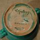 Vase 2 handles vintage green 50's Jean Austruy Saint Marcellin