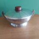 Art Deco sugar cream in silver metal