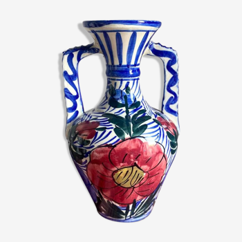 Vase à anse en céramique ancienne
