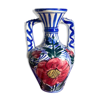 Old ceramic vase with handle