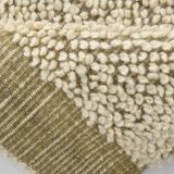 4x7 Army Green & Beige Modern Kilim Rug, 130x215Cm