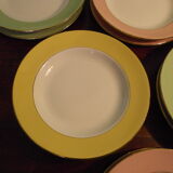 Flat and hollow plates L'Amandinoise, set of 12, 50s