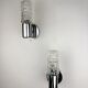 Pair of Targetti Sankey sconces, Murano faceted glass, Italy, 1970