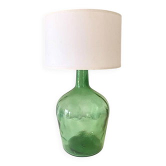 Lampe verre, câble tissu neuf 2 M, abat-jour