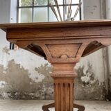 Walnut and tile bistro table 1890