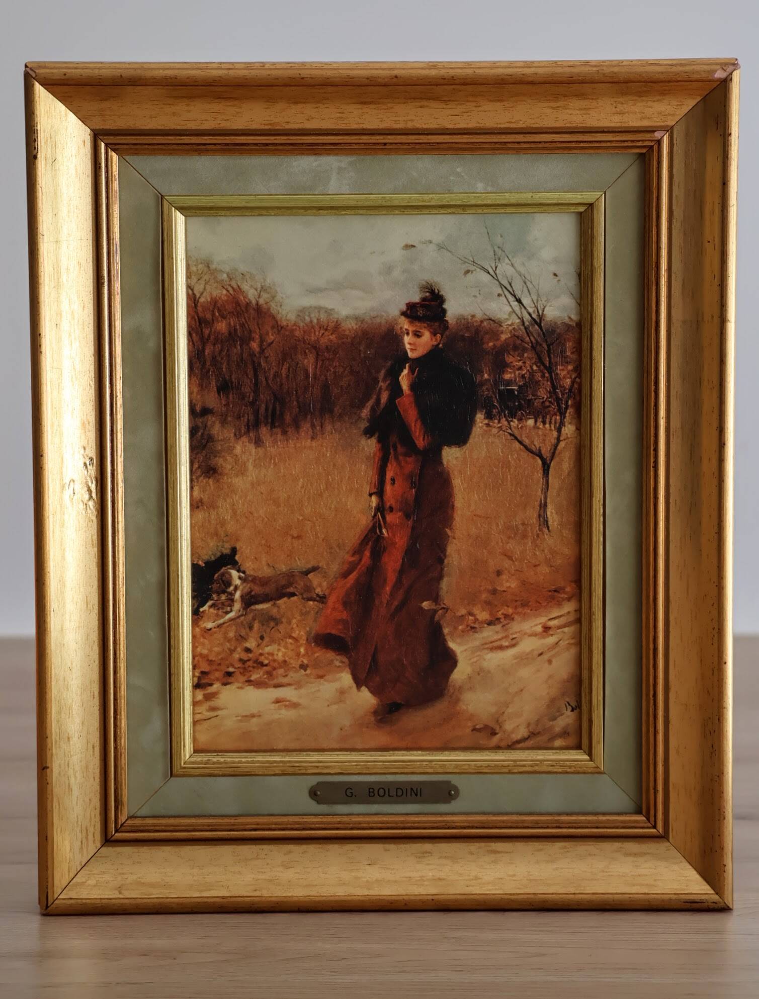 Tableau reproduction peinture Boldini "Promenade dans le parc"