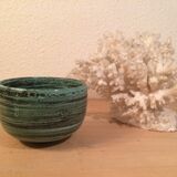 Bowl in ceramic 60s green color "primavera"