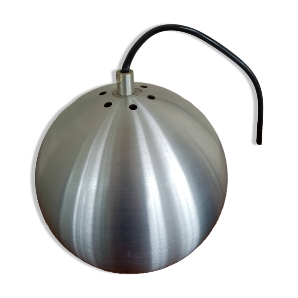 Lustre suspension luminaire eyeball boule alu Space age années 70 — Beyit