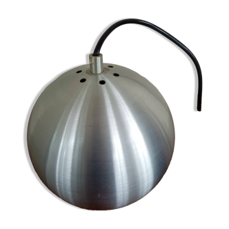 Lustre suspension luminaire eyeball boule alu Space age années 70