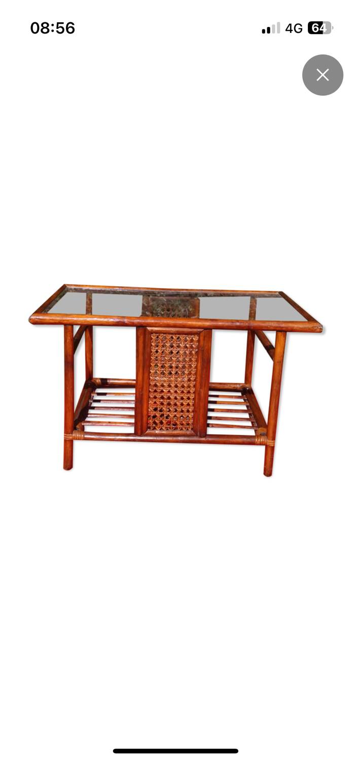 Cane rattan coffee table