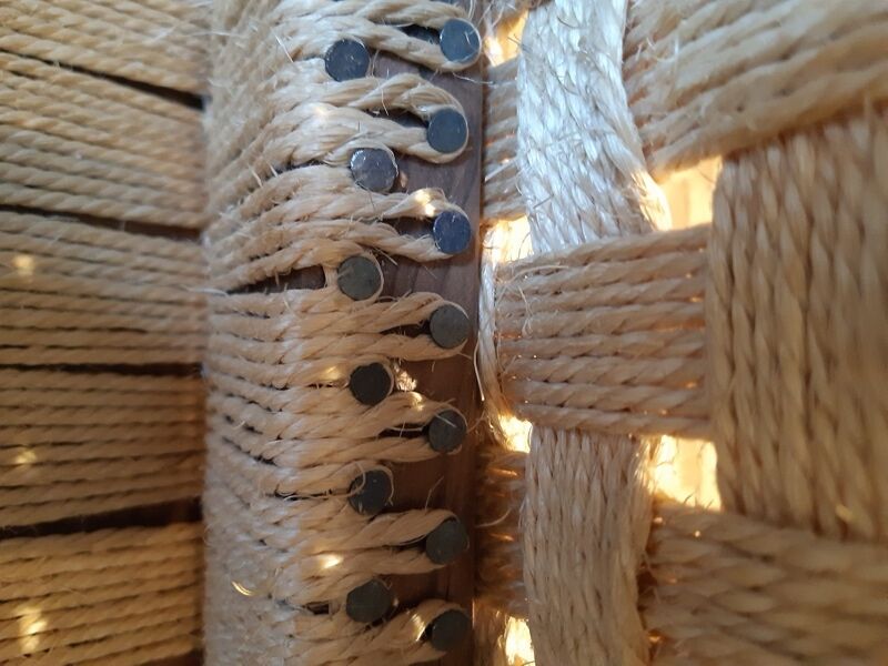 Old brutalist armchair