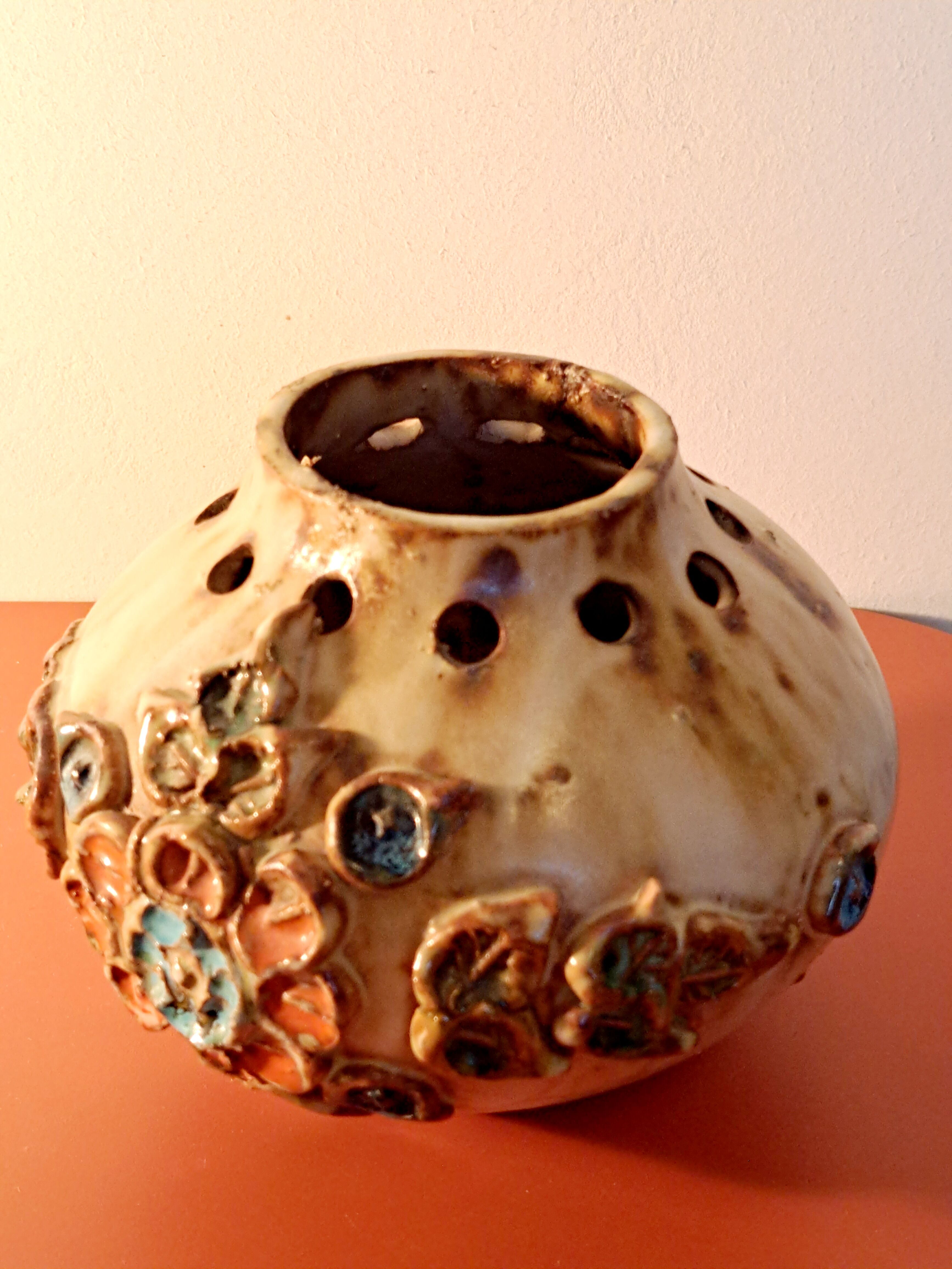 Vallauris ceramic vase 1970