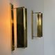 Pair of vintage adjustable brass wall lights, France, 1960s