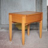 Vintage wooden bedside table, nightstand, side table, modernist.