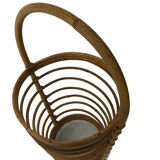 Umbrella holder in ratan, France, 1970