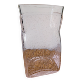 Square bubble glass vase