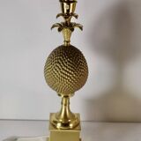 Brass Pineapple Lamp 1970 vintage France