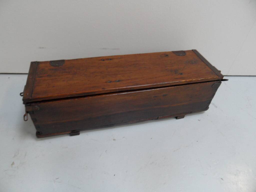 Vintage wooden military chest