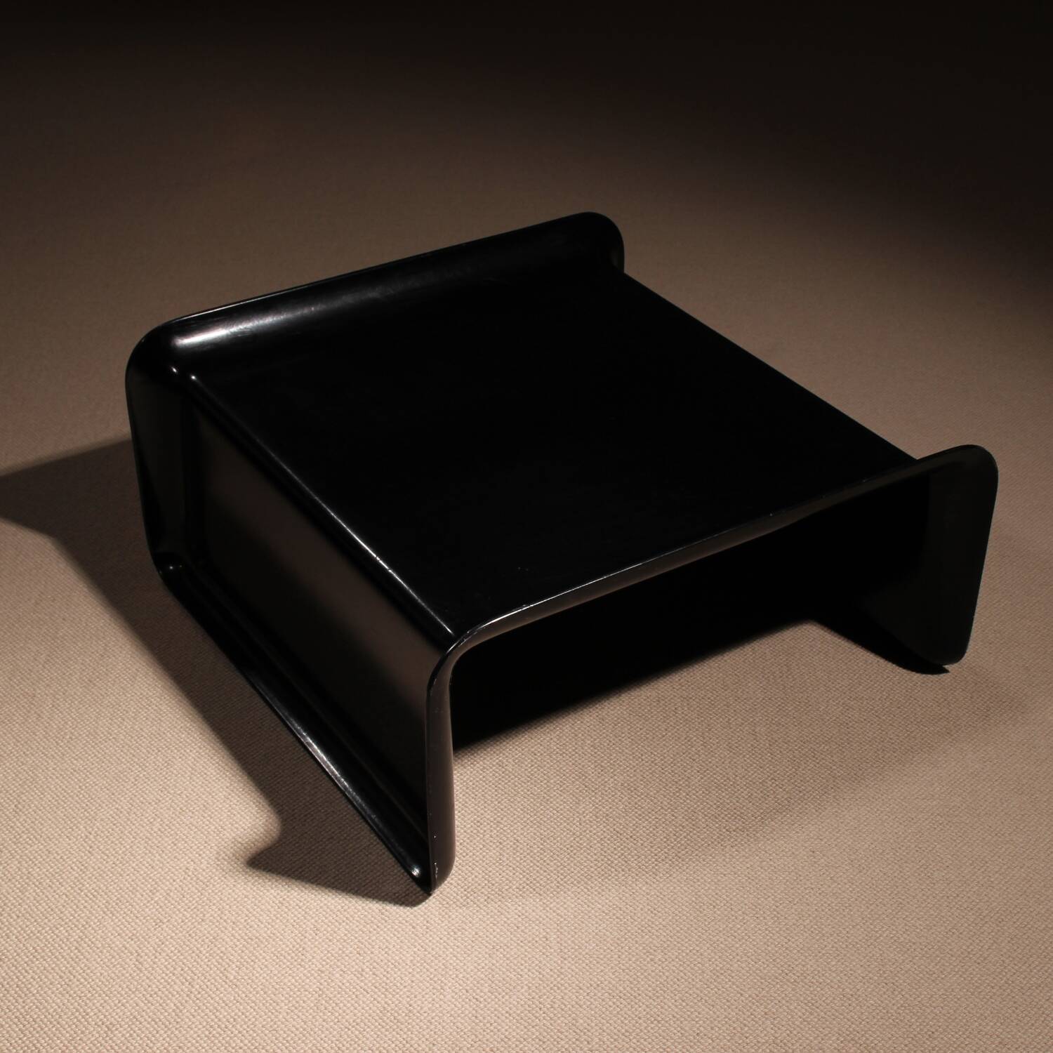 Black Fiberglass Coffee Table by Rosenthal | Germany 1970s