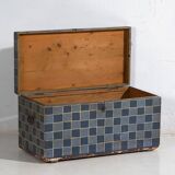 Ancienne malle peinte à décor géométrique (c.1920) #8