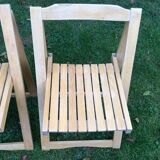 Series of 4 folding chairs