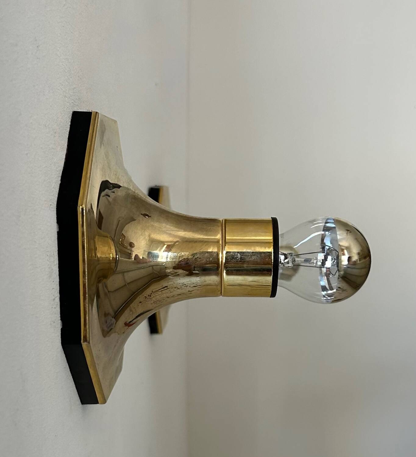 Pair of vintage brass sconces by Motoko Ishii for Staff Leucthen, 1970s