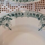 6 antique ironstone soup plates