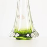Vintage Belgian crystal glass table lamp by Val Saint Lambert