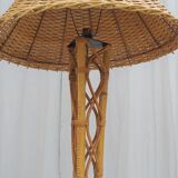 70s rattan lamppost