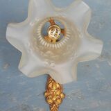 Wall lamp early twentieth in bronze and glass