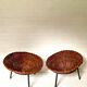 Pair of wicker basket armchairs