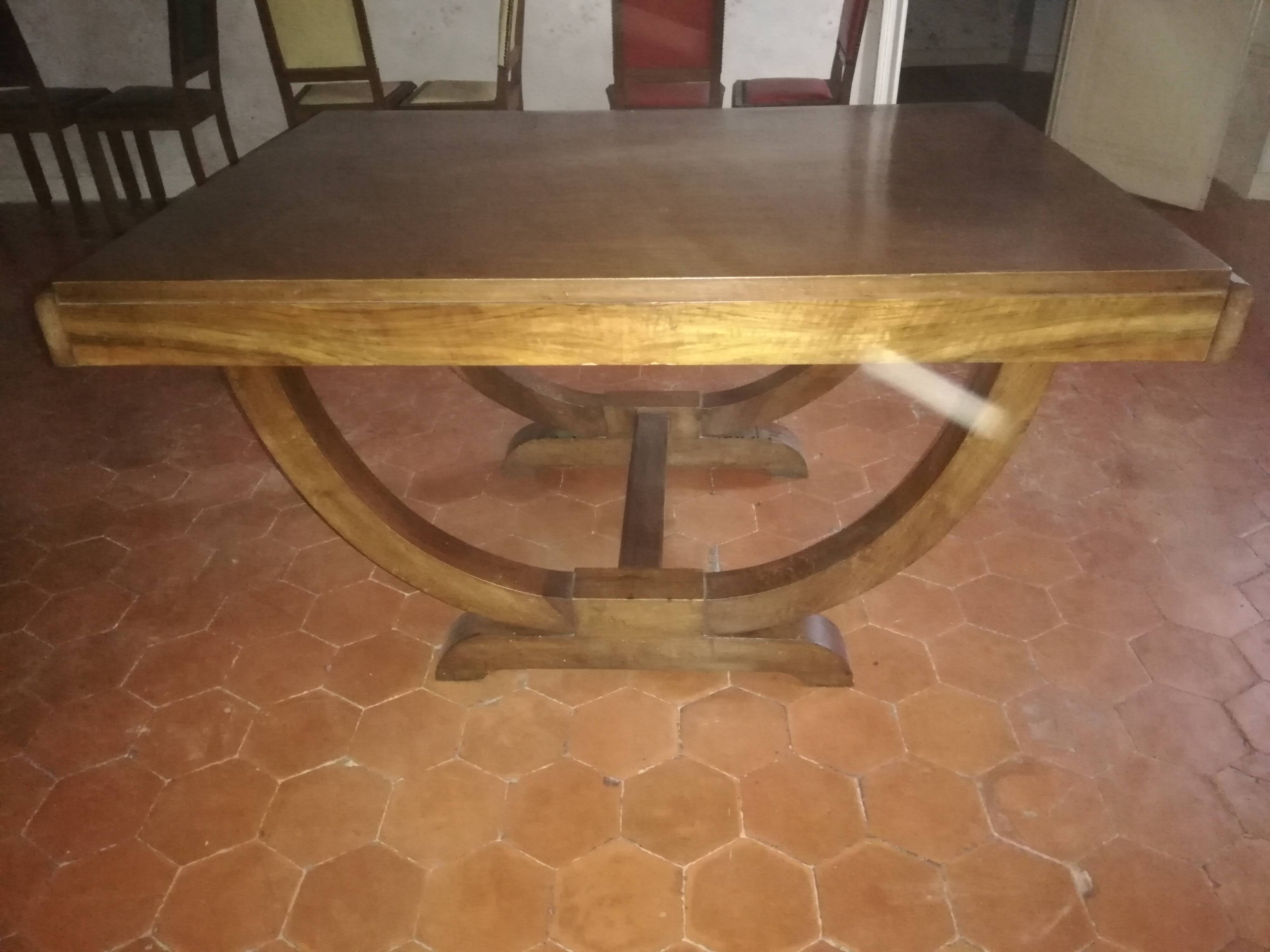 Art deco style dining room table and 6 chairs