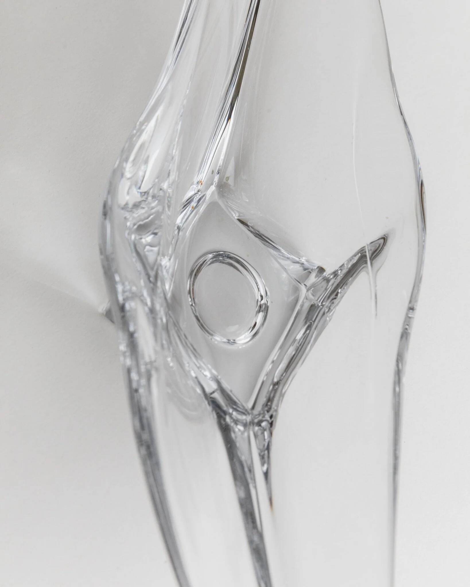 Clear Murano Glass Bowl by Richard Ginori, Heavy Art Glass, 1970s Italian Mid-Century Design