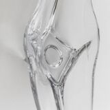 Clear Murano Glass Bowl by Richard Ginori, Heavy Art Glass, 1970s Italian Mid-Century Design