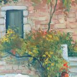 Framed oil painting on panel