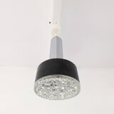 Metal and bubbled glass pendant light, Staff design, 1970s