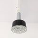 Metal and bubbled glass pendant light, Staff design, 1970s