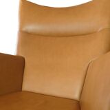 Wingchair Model Ch445 In Walnut Elegance Leather By Hans J. Wegner