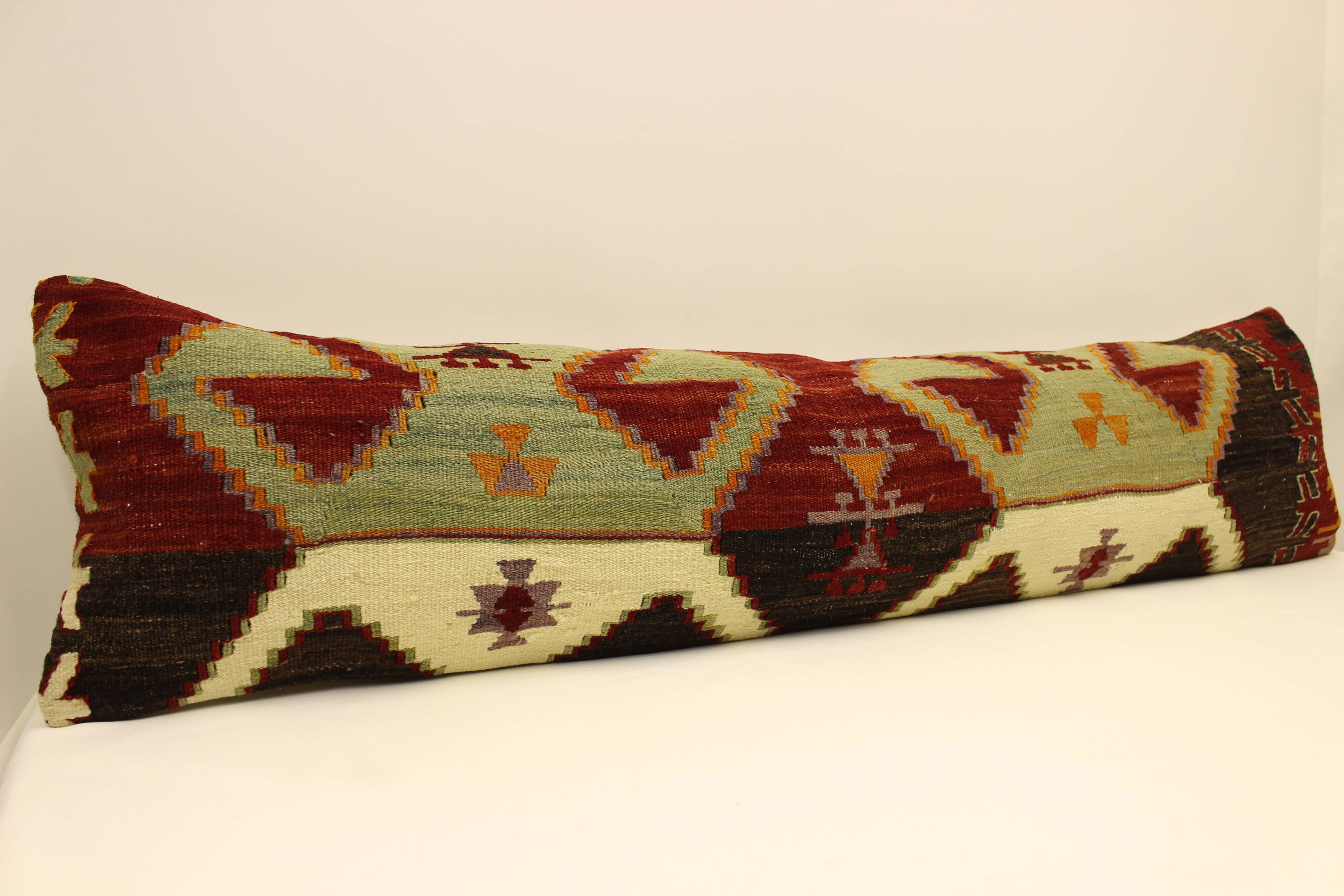 30x120 cm Kilim Cushion,Vintage Cushion Cover