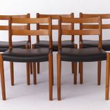 Set of 5 Niels Otto Møller Model 84 Chairs – Danish Teak & Leather