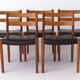 Ensemble de 5 chaises Niels Otto Møller modèle 84 – Chaise de salle à manger danoise en teck et cuir