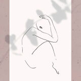 Femme belle par courageux - 30x42cm