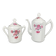 Art déco, Verseuse et sucrier en porcelaine décor fleur vers 1930