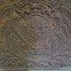 Cast iron fireback with the crowned arms of France