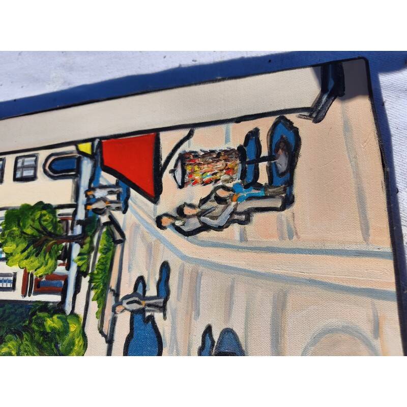 Oil on canvas by H. Rivoire "Bergerac"